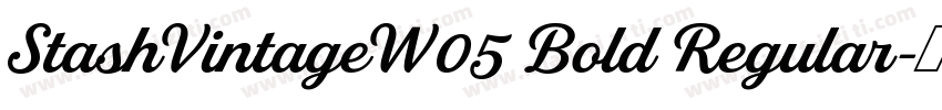 StashVintageW05 Bold Regular字体转换